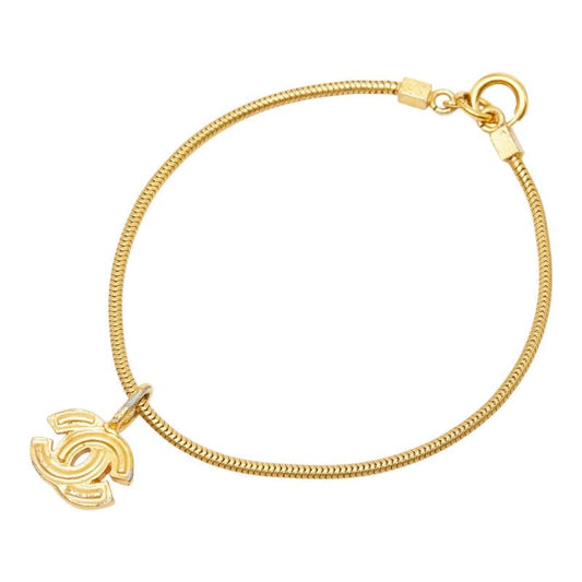 Chanel CC Logo Bracelet Gold Plated