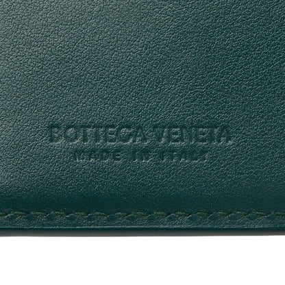 Bottega Veneta Maxi Intrecciato Cassette Bifold Wallet Green Leather — view 6