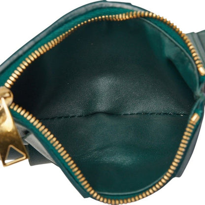 Bottega Veneta Maxi Intrecciato Cassette Bifold Wallet Green Leather — view 7