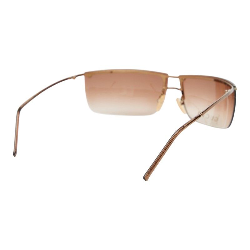 Gucci Rimless Eyewear Sunglasses Gradient Lens S Clear Brown Acetate Plated — view 3
