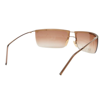 Gucci Rimless Eyewear Sunglasses Gradient Lens S Clear Brown Acetate Plated — view 3