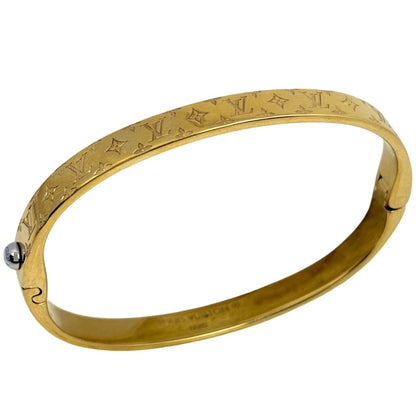 Louis Vuitton Bracelet Nanogram PM Bangle Monogram Gold Plated