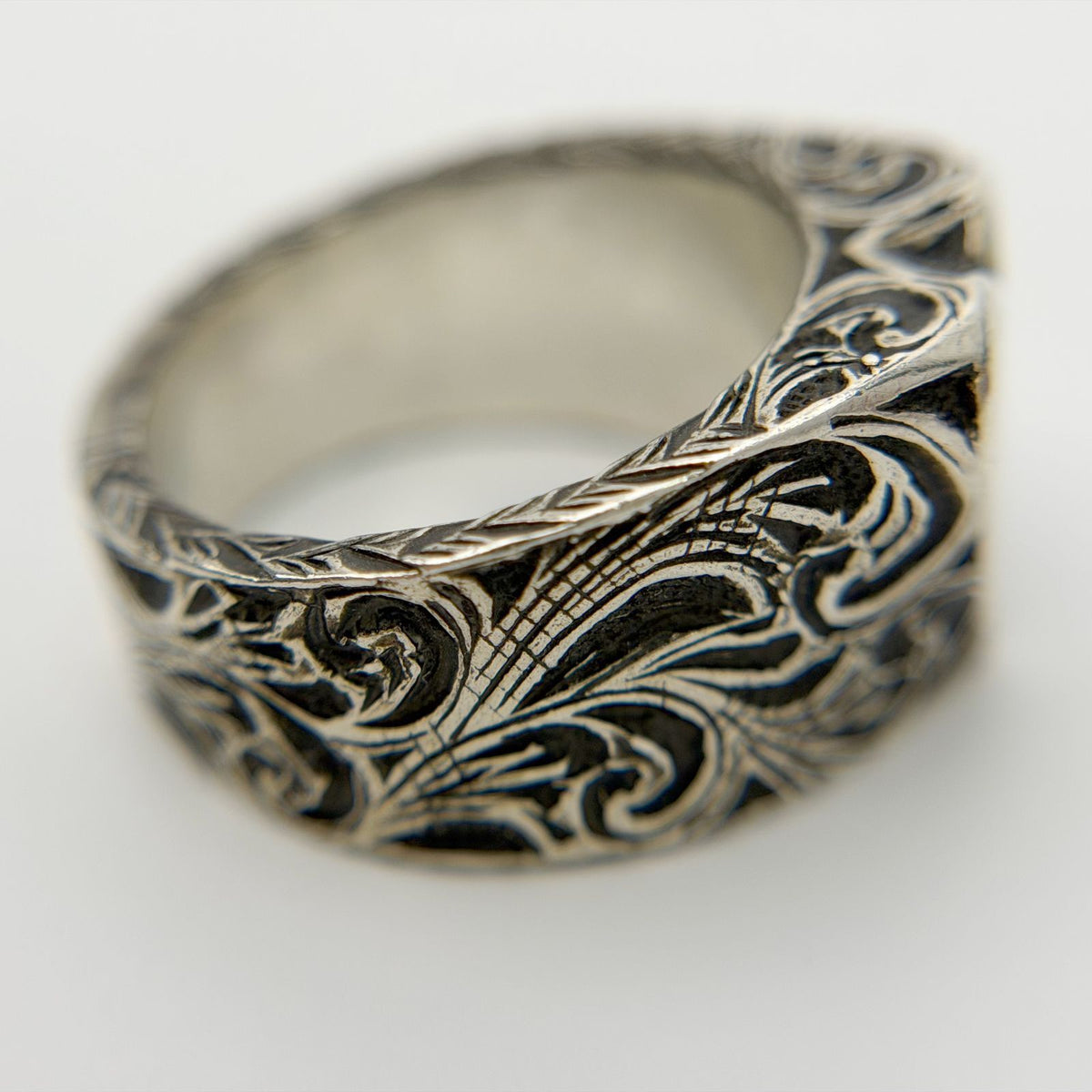 Gucci Heart Arabesque Ring 925 Sterling Silver Vintage — view 7