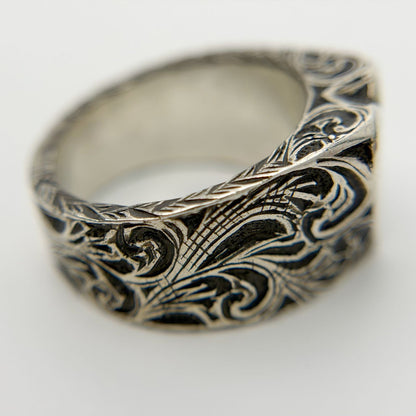 Gucci Heart Arabesque Ring 925 Sterling Silver Vintage — view 7