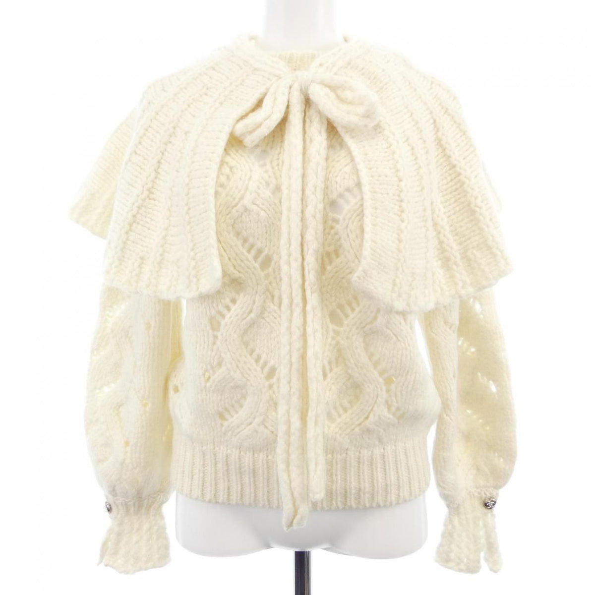 Chanel 21B Knit Sweater White