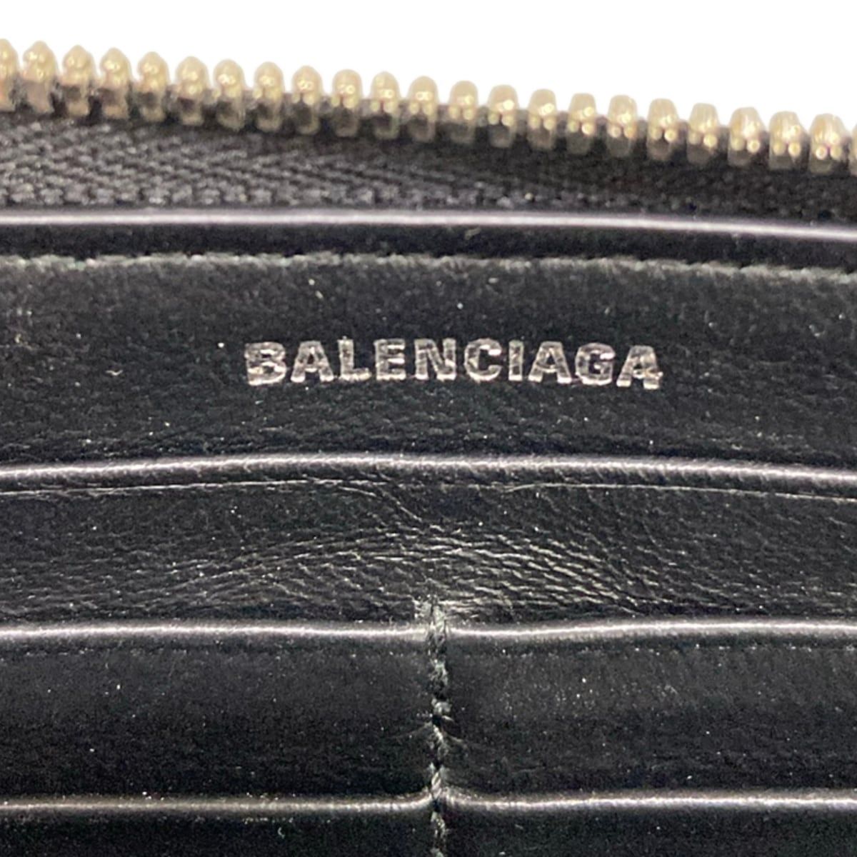 Balenciaga Wallet Monaco Continental Black Zip Around Leather — view 5