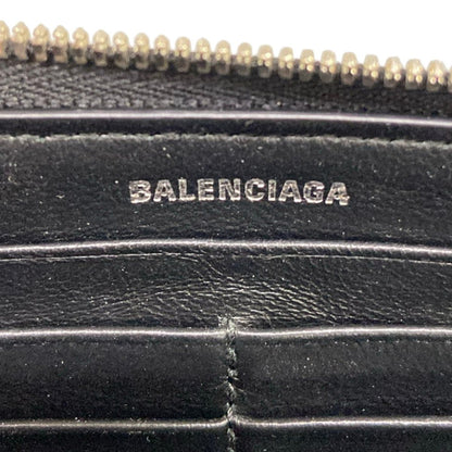 Balenciaga Wallet Monaco Continental Black Zip Around Leather — view 5