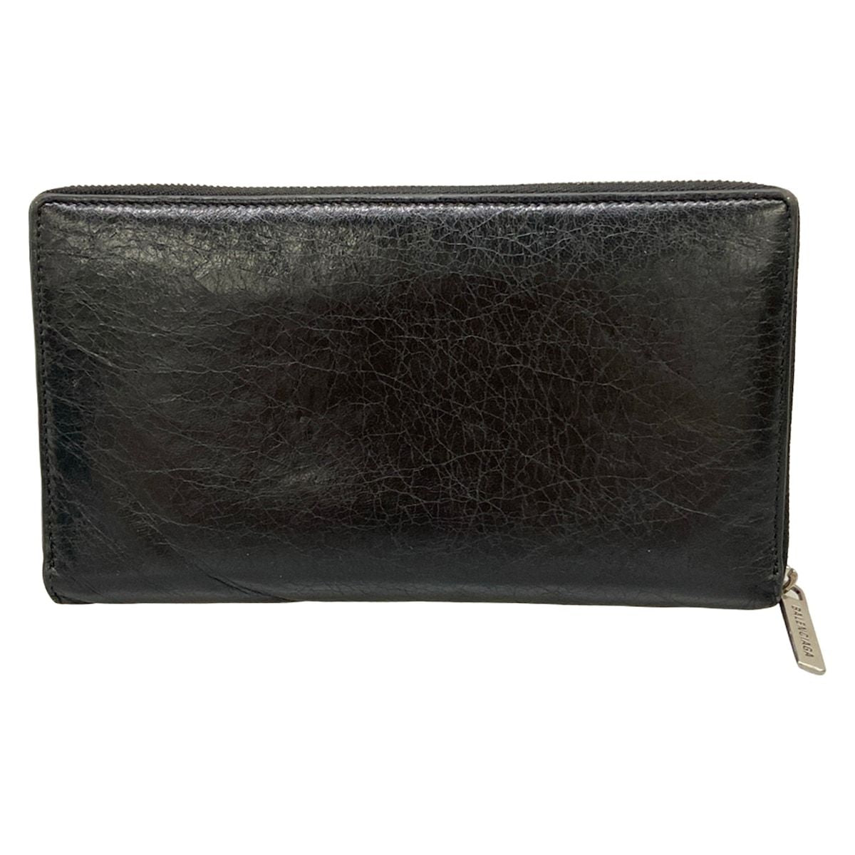 Balenciaga Wallet Monaco Continental Black Zip Around Leather — view 2