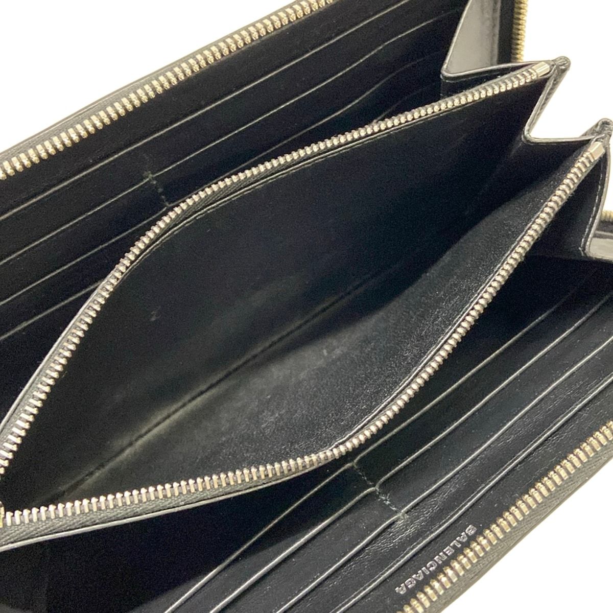 Balenciaga Wallet Monaco Continental Black Zip Around Leather — view 4