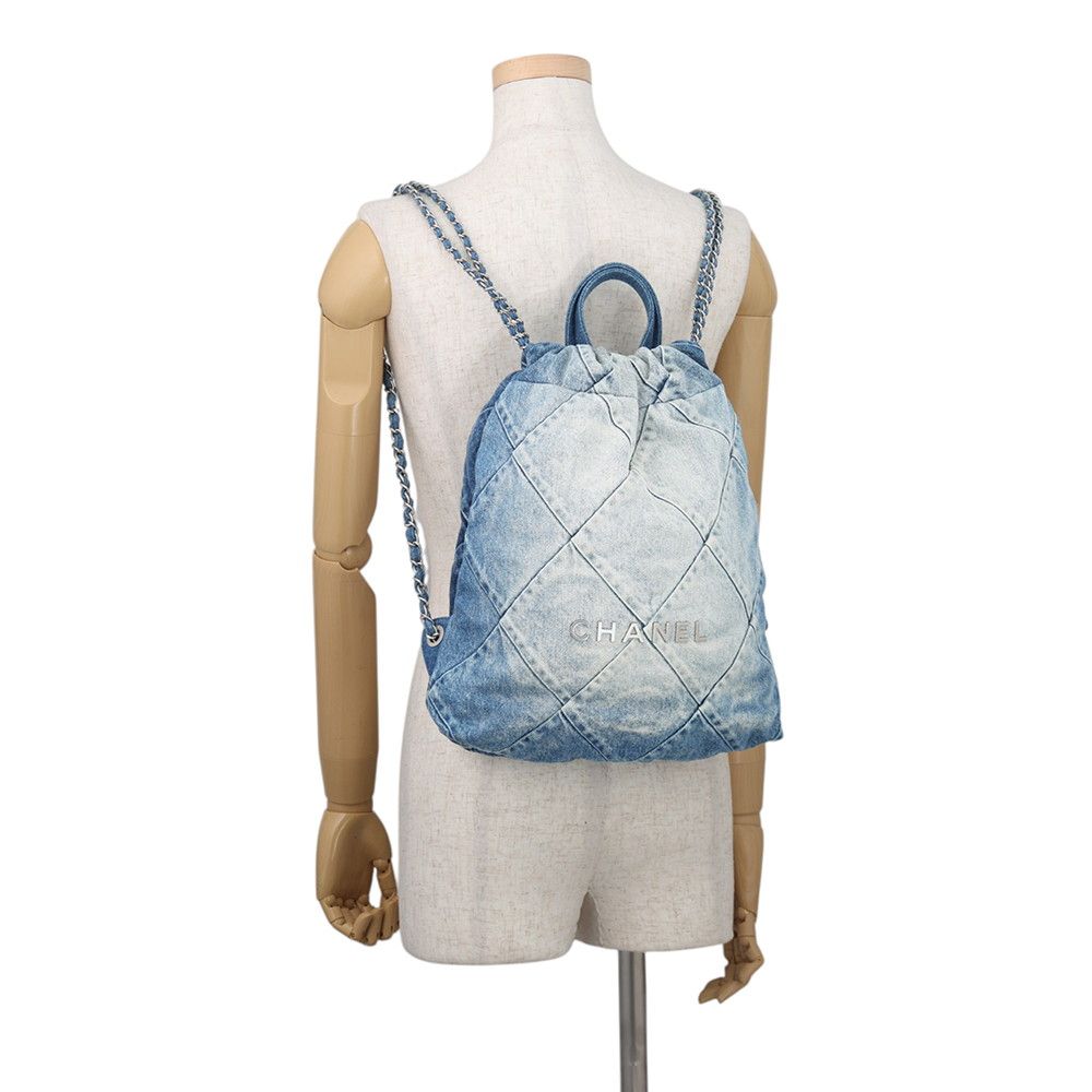 Chanel Backpack 22 Small Denim — view 4