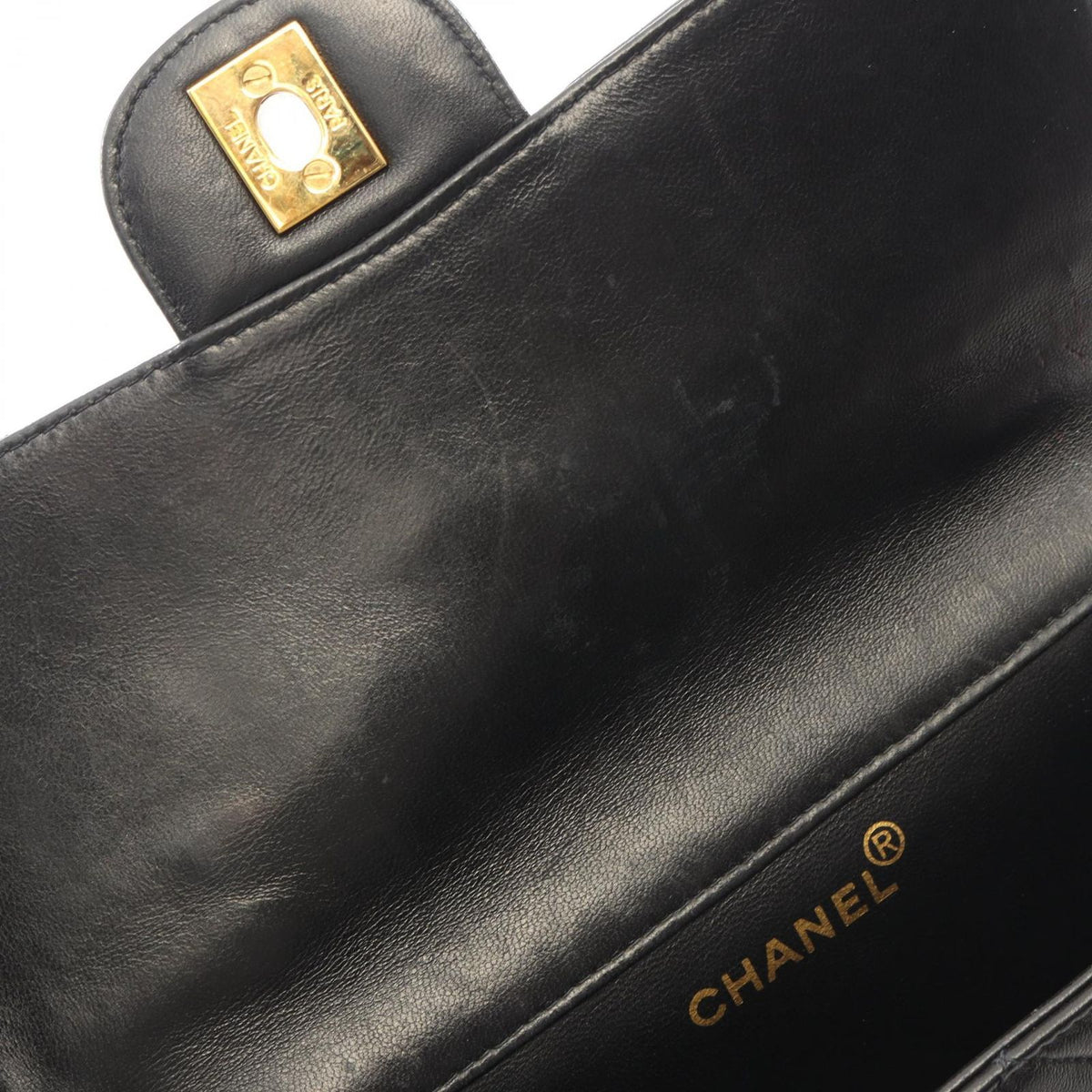 Chanel Shoulder Bag Quilted Double Face Black Lambskin Chain — view 7