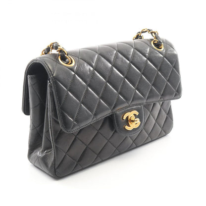 Chanel Shoulder Bag Quilted Double Face Black Lambskin Chain — view 2