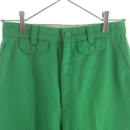 Gucci Resort Collection Wool Blend Flare Trousers Pants Green — view 3