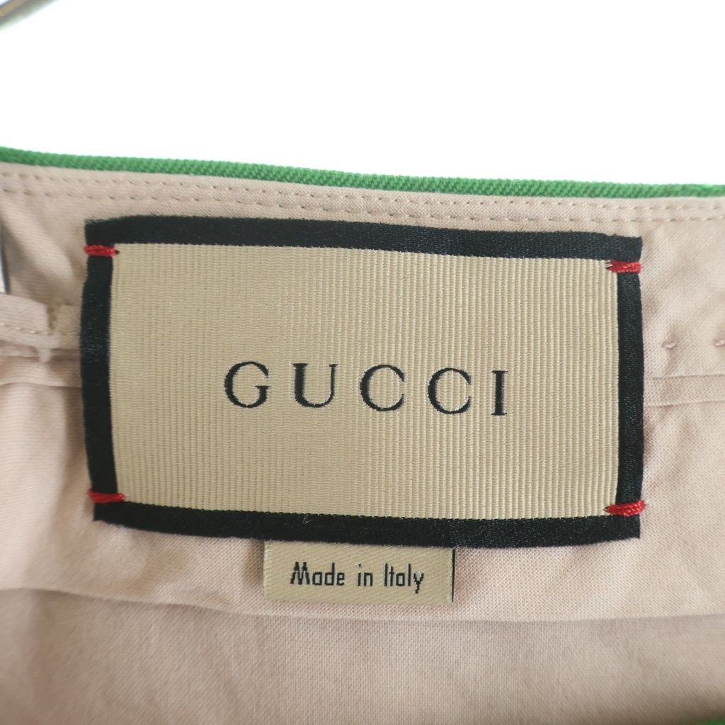 Gucci Resort Collection Wool Blend Flare Trousers Pants Green — view 6