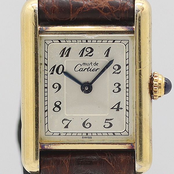 Cartier Must Tank Quartz Ivory Dial Watch