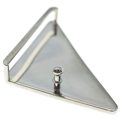 Prada Triangle Logo Metal Belt Buckle Green — view 5