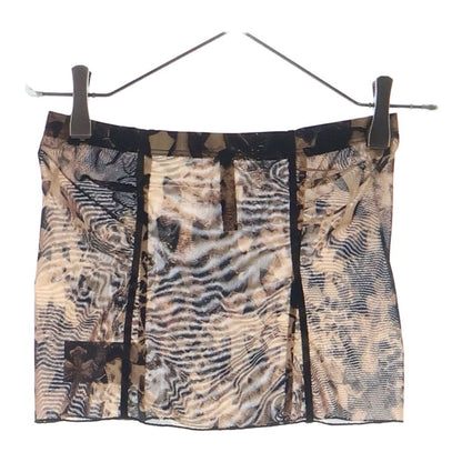 Chrome Hearts Sheer Mesh Tube Top Cross Pattern Brown