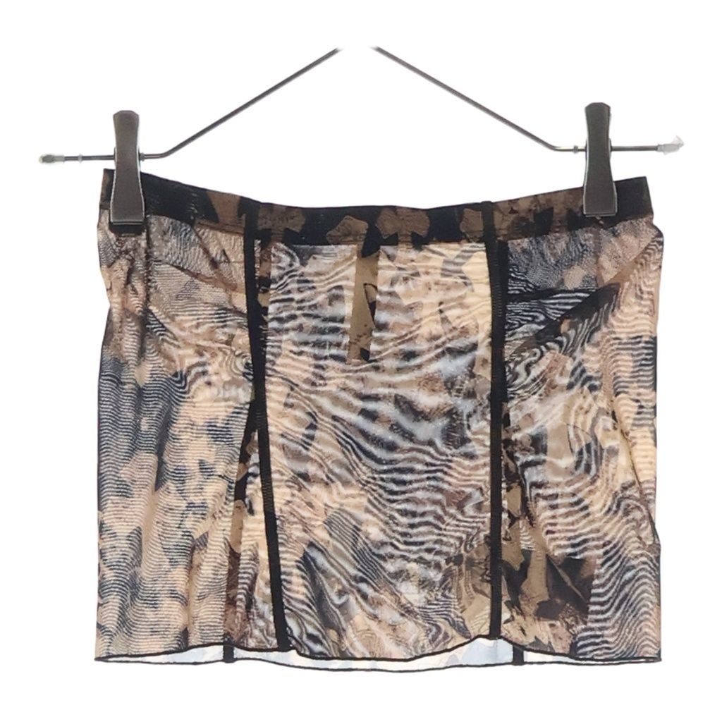 Chrome Hearts Sheer Mesh Tube Top Cross Pattern Brown — view 2
