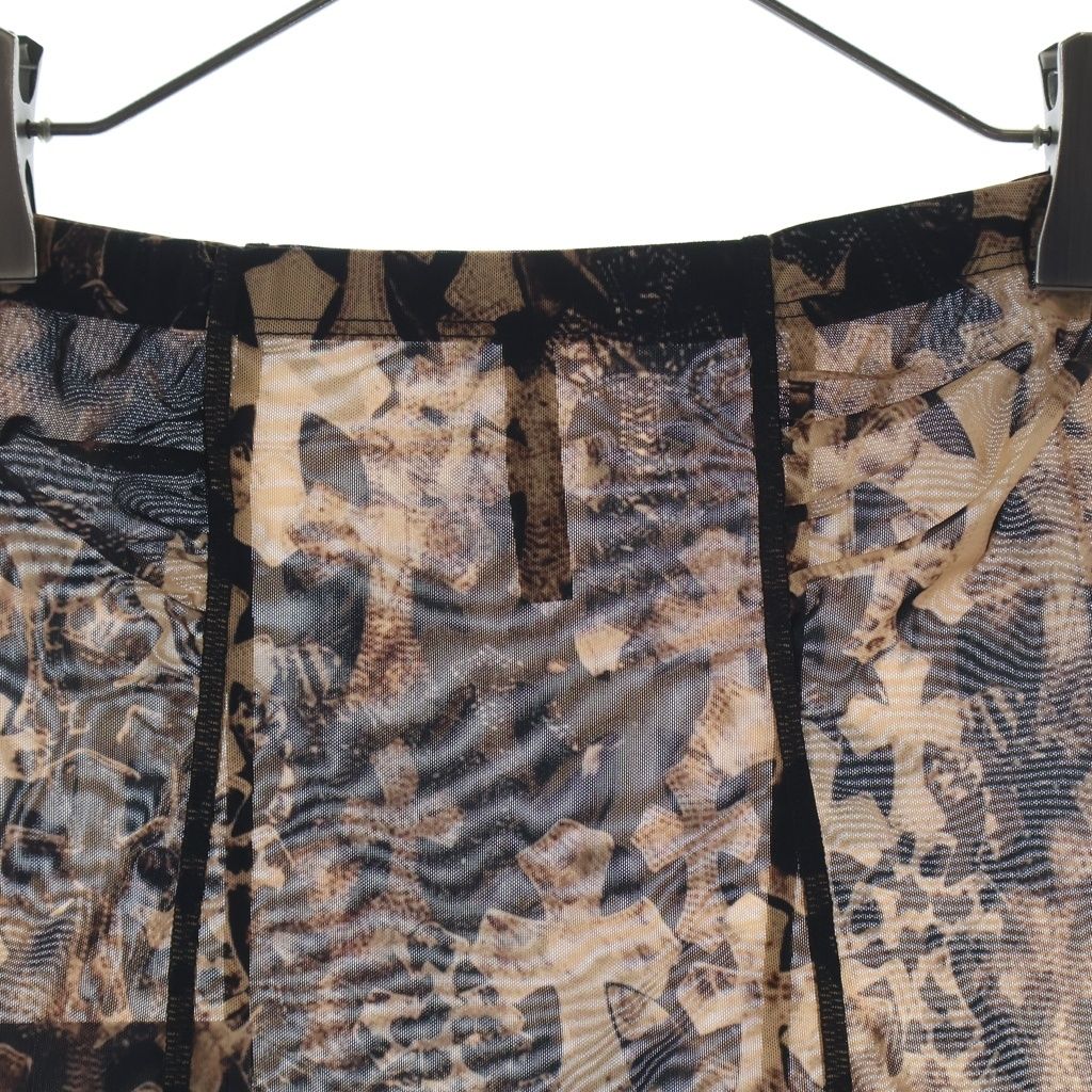 Chrome Hearts Sheer Mesh Tube Top Cross Pattern Brown — view 3