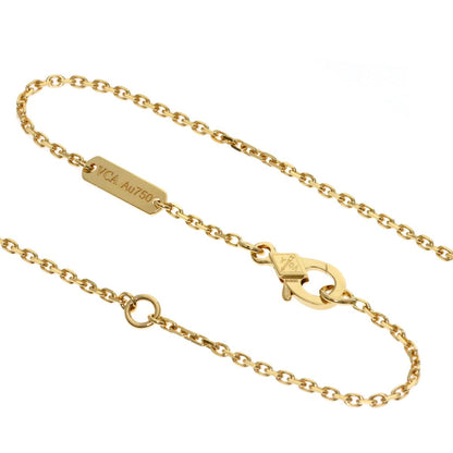 Van Cleef & Arpels Lucky Alhambra Papillon White Shell Necklace 18K Yellow Gold — view 3