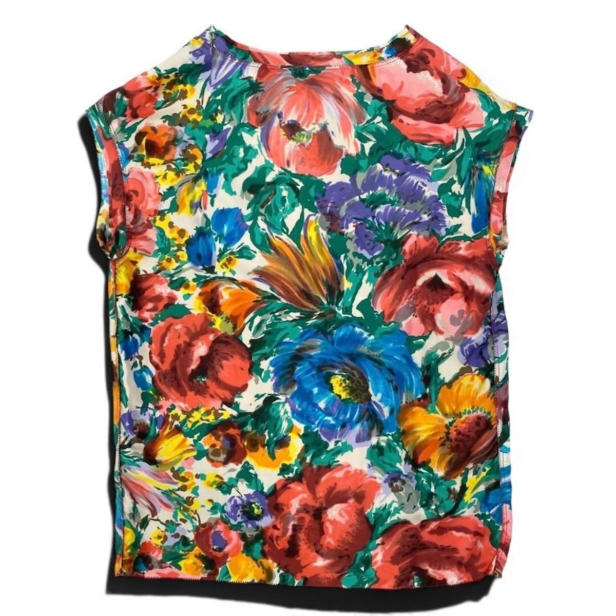 Dolce & Gabbana Floral Blouse Sleeveless Silk — view 3