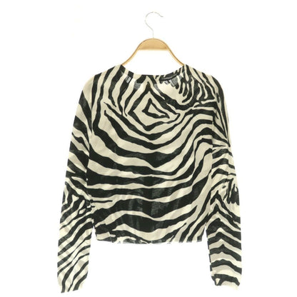 Dolce & Gabbana Cardigan Zebra Pattern Long Sleeve Cotton 40 Black White — view 2
