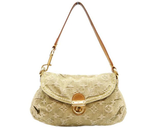 Louis Vuitton Monogram Denim Riken Mini Pleaty Handbag