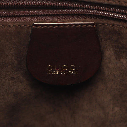 Gucci Handbag Bamboo 2-Way 001 Dark Brown Leather Braided Shoulder Bag — view 4