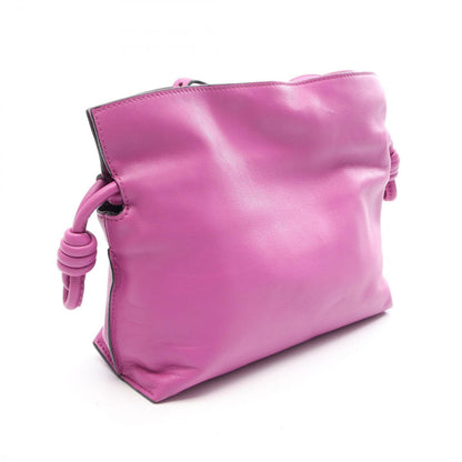 Loewe Shoulder Bag Flamenco Clutch Mini Purple Leather — view 2