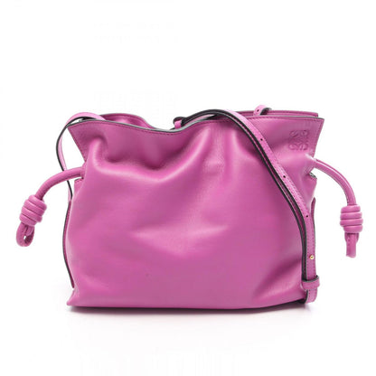Loewe Shoulder Bag Flamenco Clutch Mini Purple Leather
