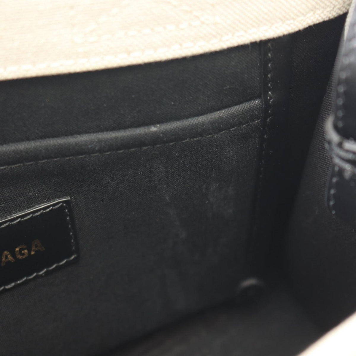 Balenciaga Tote Bag XS 2-Way Natural Black Canvas Leather x S — view 6