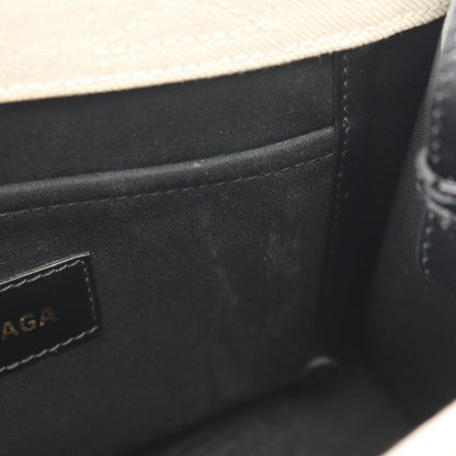 Balenciaga Tote Bag XS 2-Way Natural Black Canvas Leather x S — view 6