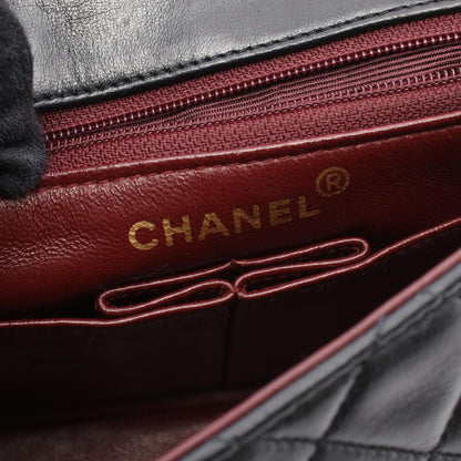 Chanel Shoulder Bag Mini Quilted 20 Black Lambskin Chain — view 4