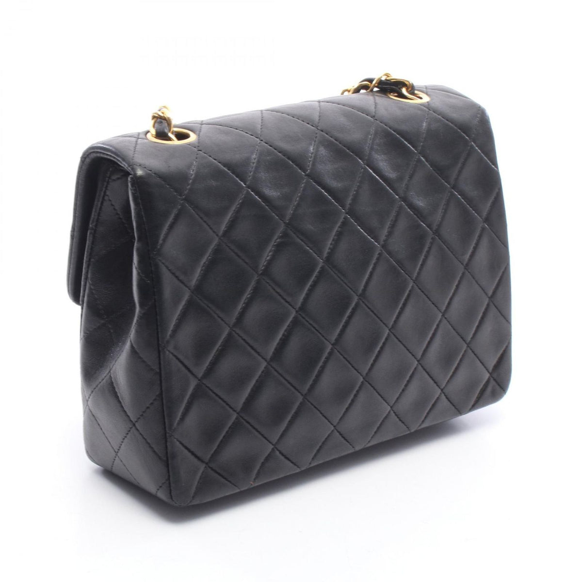 Chanel Shoulder Bag Mini Quilted 20 Black Lambskin Chain — view 2