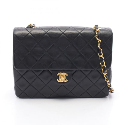 Chanel Shoulder Bag Mini Quilted 20 Black Lambskin Chain