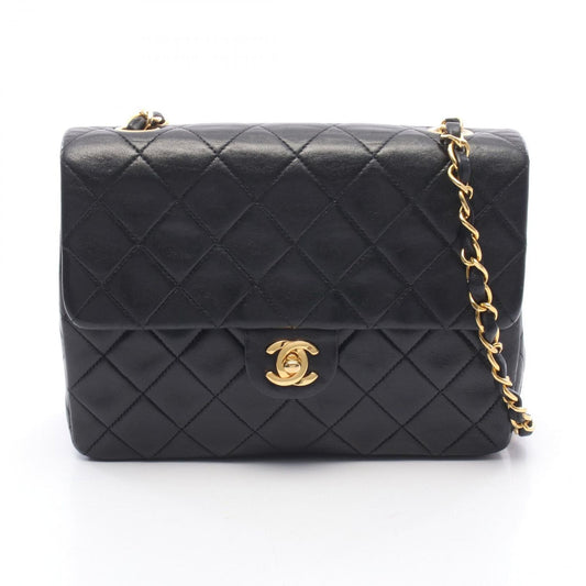 Chanel Shoulder Bag Mini Quilted 20 Black Lambskin Chain