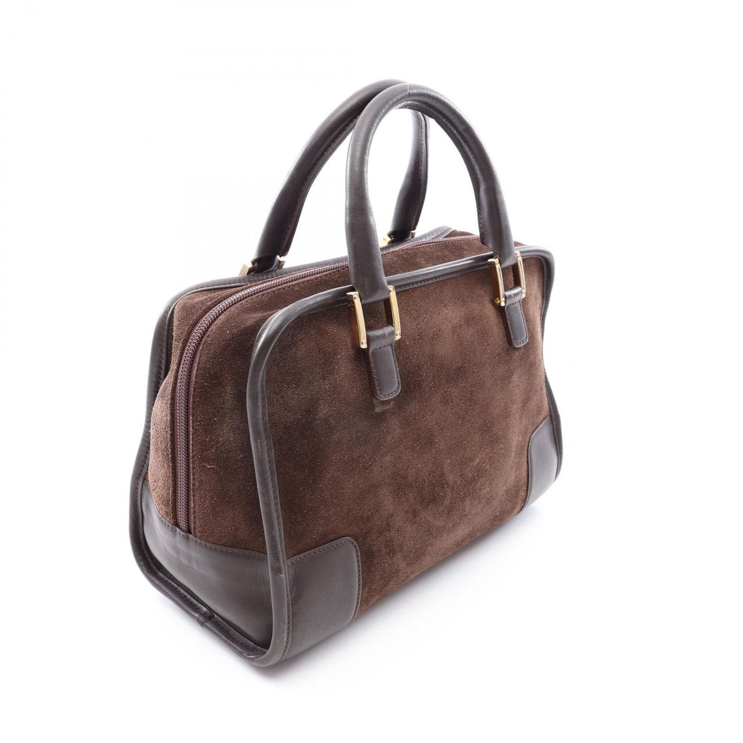 Loewe Handbag Amazona 28 Dark Brown Suede Leather — view 2