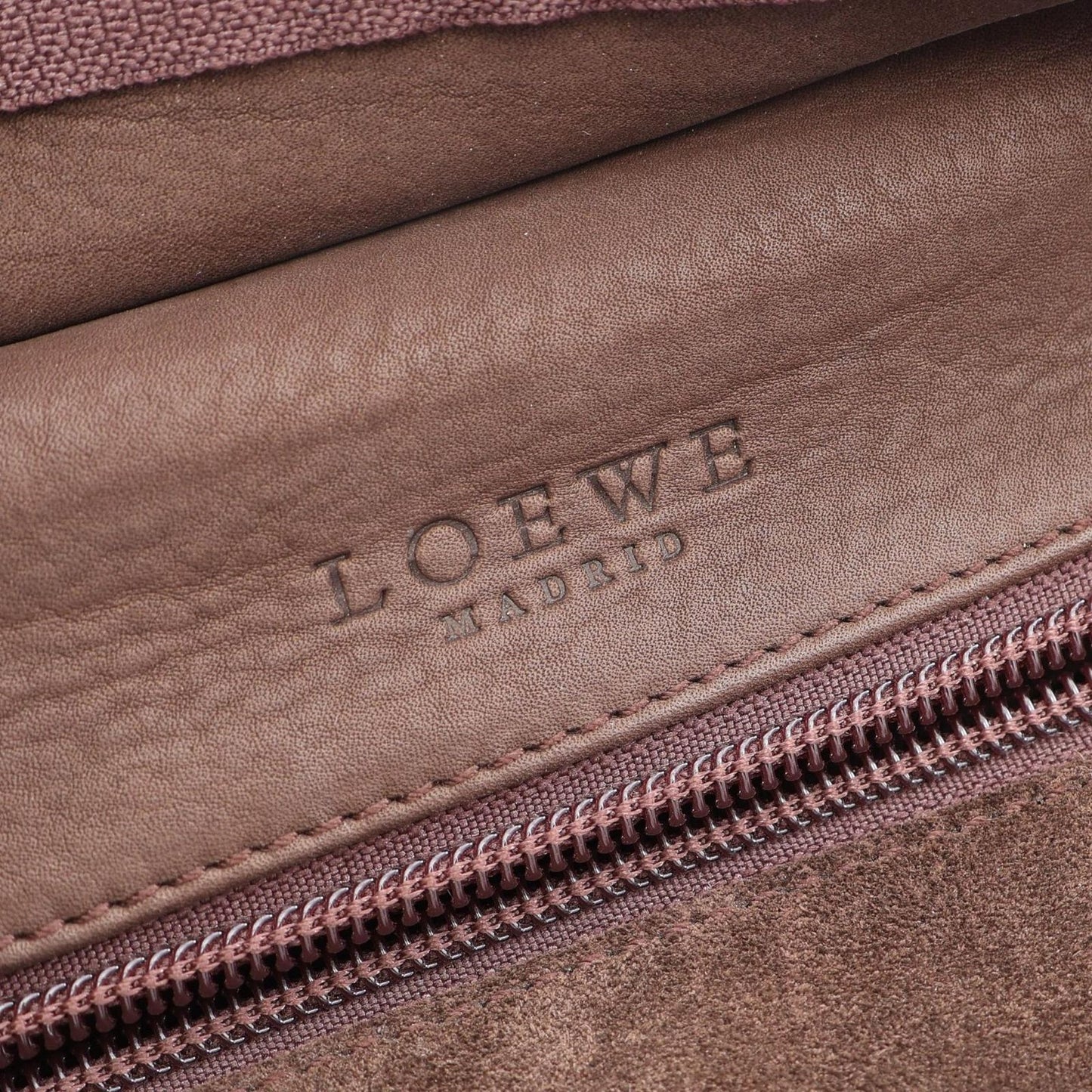 Loewe Handbag Amazona 28 Dark Brown Suede Leather — view 4