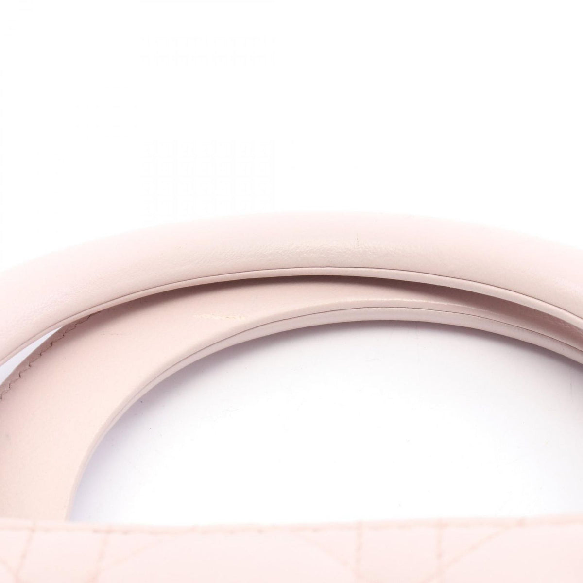 Dior Handbag Lady Dior Large Cannage 2-Way Light Pink Leather Tote Bag — view 6