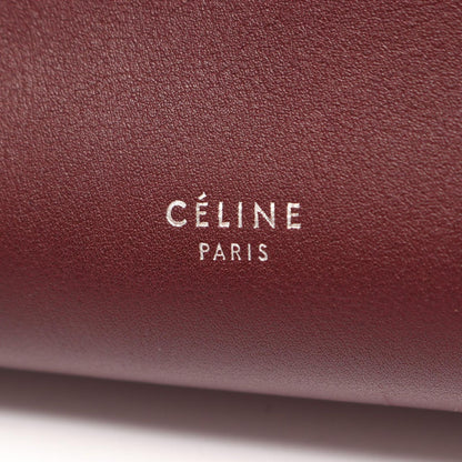Celine Handbag Big Bag Small with Long Strap 2-Way Burgundy Leather — view 4