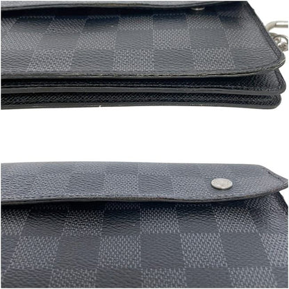 Louis Vuitton Bifold Wallet Portefeuille Accordion Black Damier Graphite Canvas — view 8