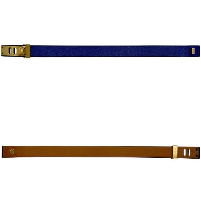 Hermes Bracelet Mini Dog Navy Swift Leather — view 2