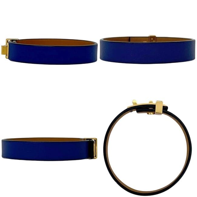 Hermes Bracelet Mini Dog Navy Swift Leather — view 3