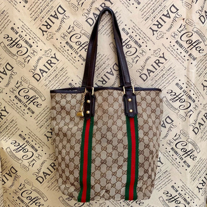 Gucci Tote Bag GG Canvas Sherry Line Business