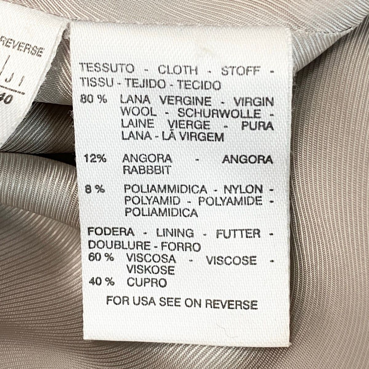 Max Mara Chesterfield Long Coat Angora Blend Double Breasted 40 Gray — view 7