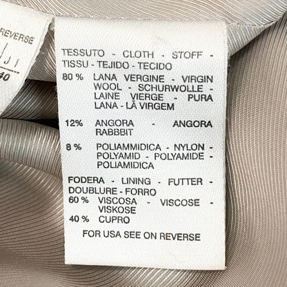Max Mara Chesterfield Long Coat Angora Blend Double Breasted 40 Gray — view 7