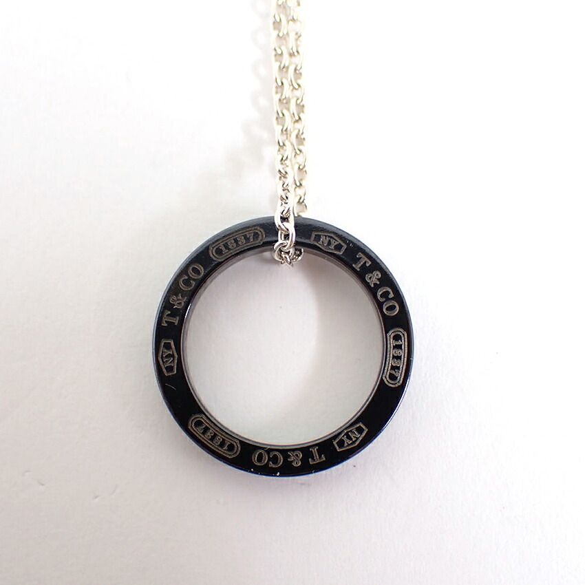 Tiffany & Co 1837 Titanium 925 Circle Necklace — view 6