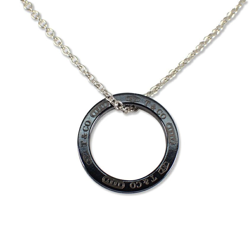 Tiffany & Co 1837 Titanium 925 Circle Necklace
