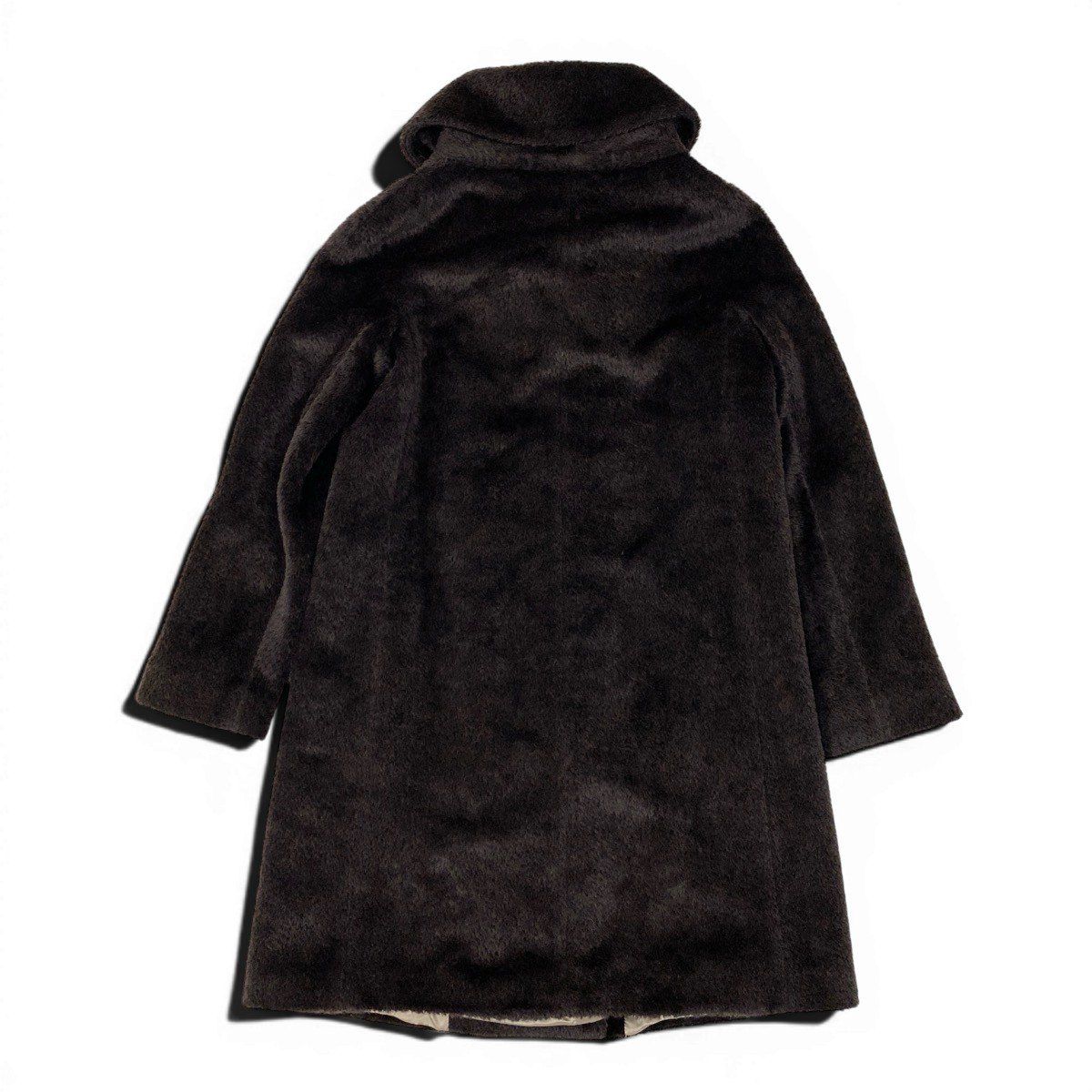 Max Mara Stand Collar Coat Volume Neck Double Breasted Alpaca Blend 40 — view 3