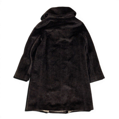 Max Mara Stand Collar Coat Volume Neck Double Breasted Alpaca Blend 40 — view 3